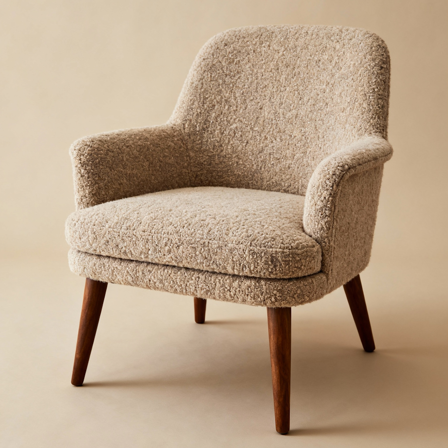 cozy beige armchair